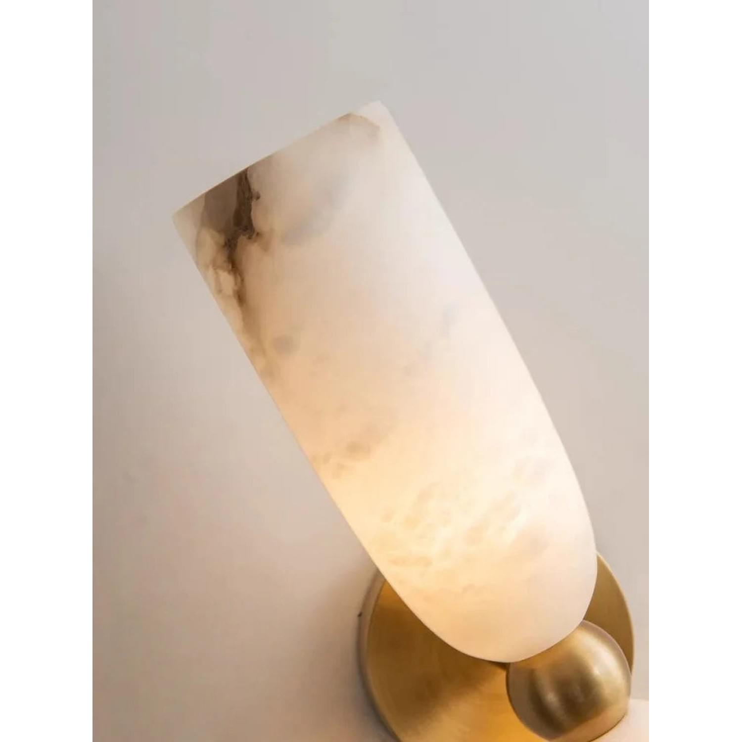 Alabaster Long Wall Sconce — Luxury Marble Wall Lamp for Bedroom & Living Room