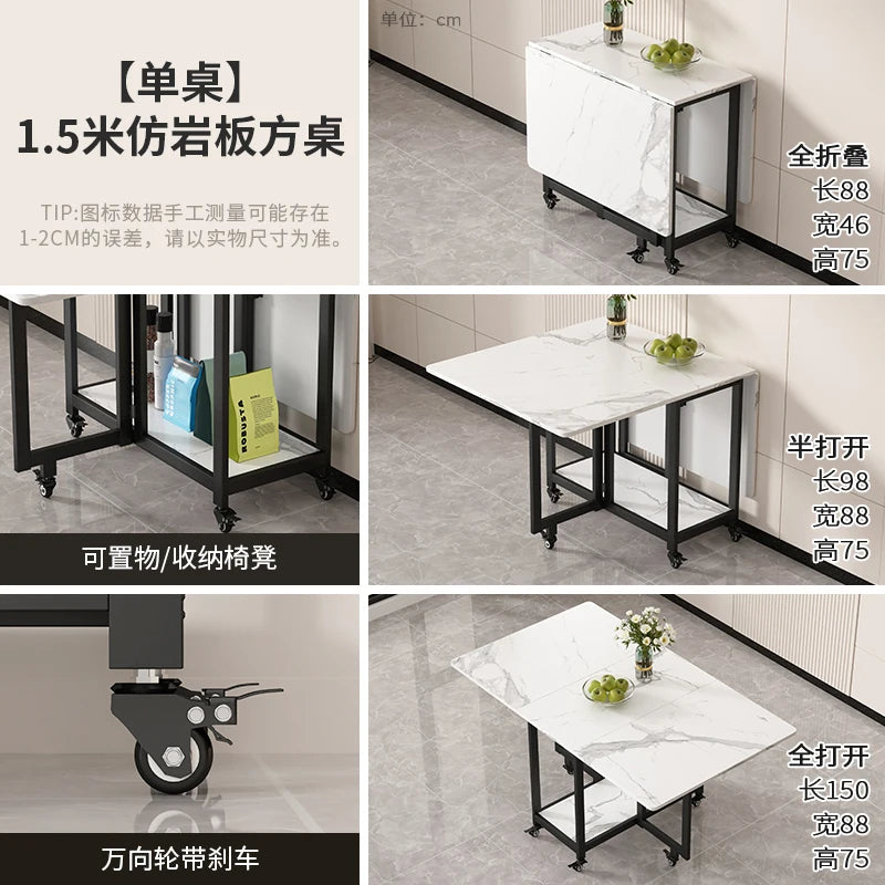 Italian Luxury Foldable Dining Table