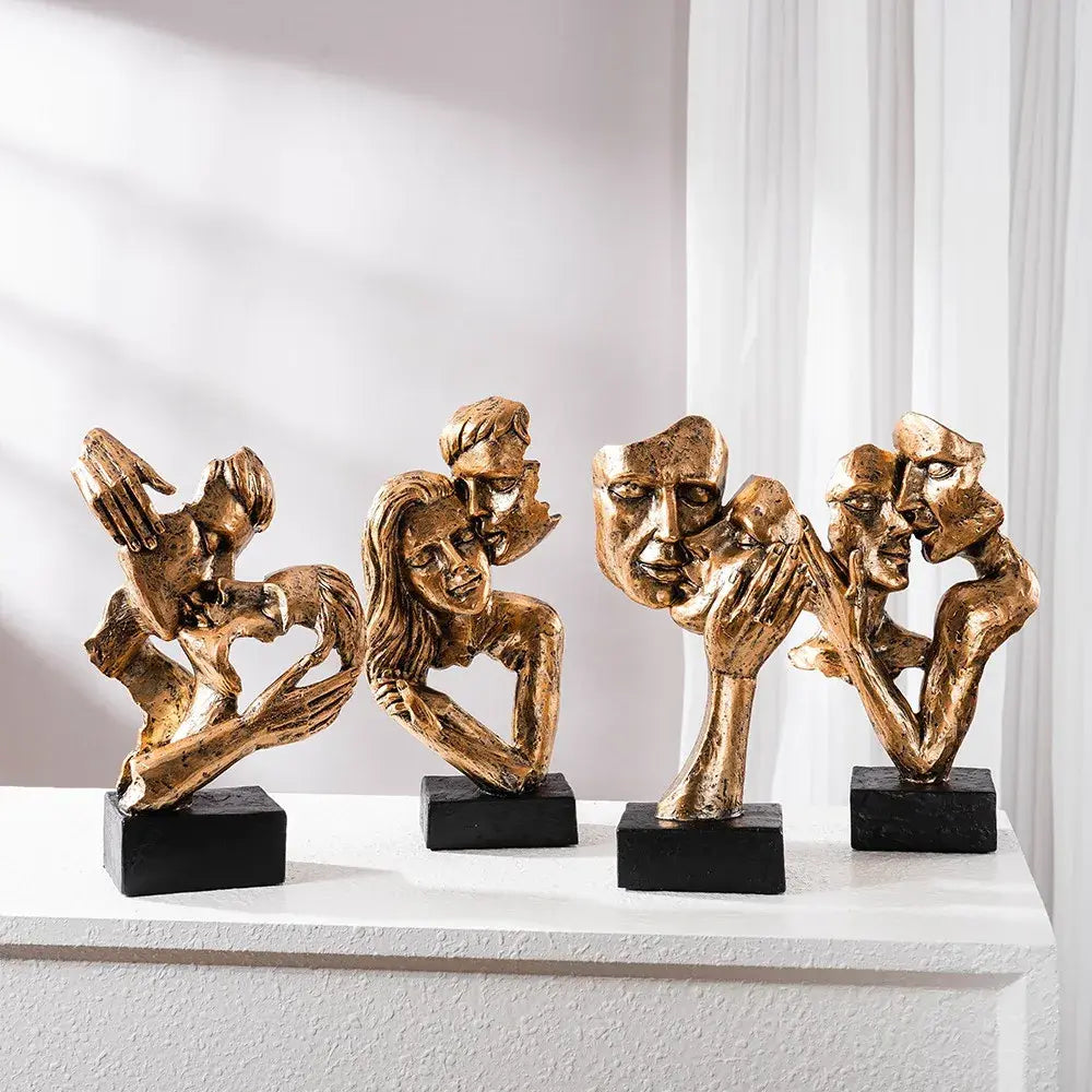 Love, Displayed — Contemporary Couple Statue & Lover Sculpture for Home