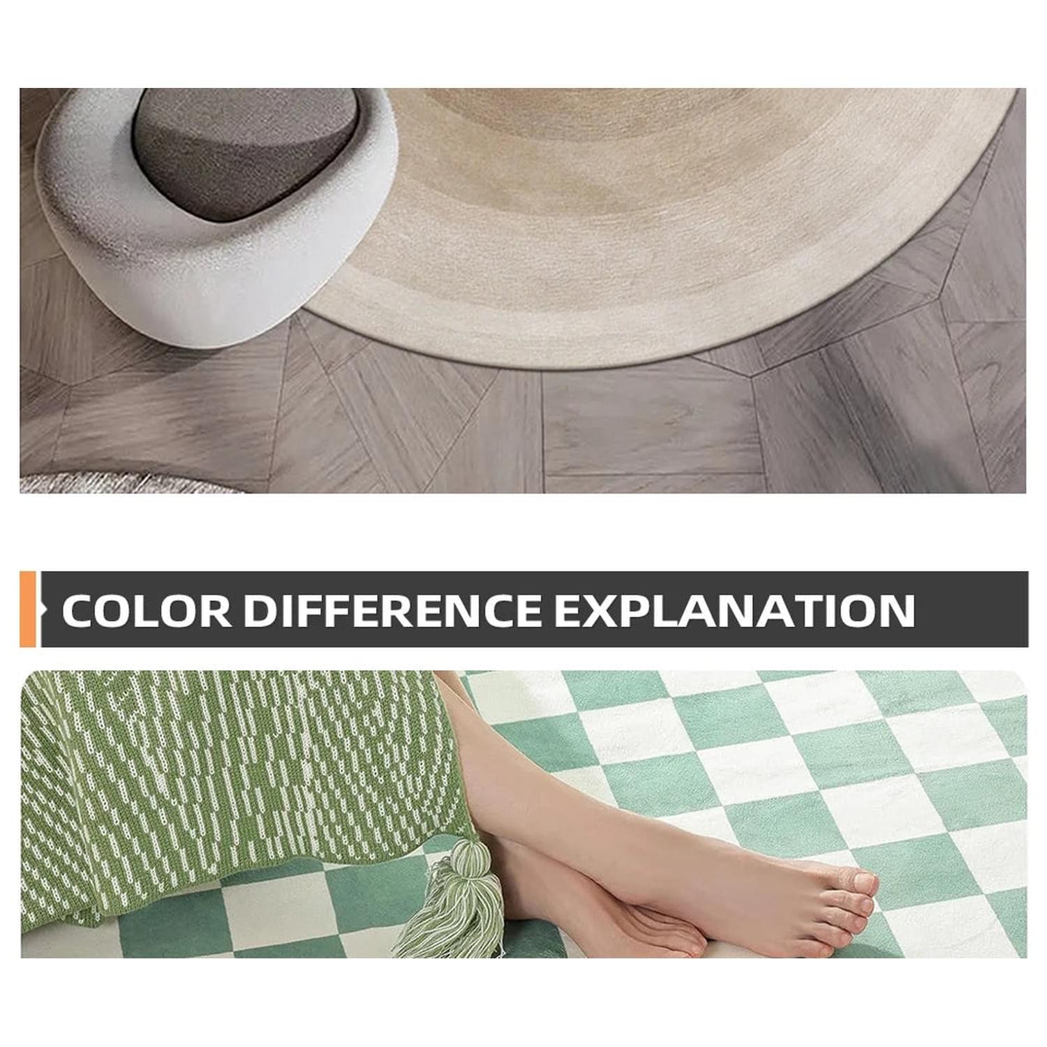 Round Gradient Area Rug — Machine Washable Non-Slip Floor Mat for Living Room & Bedroom