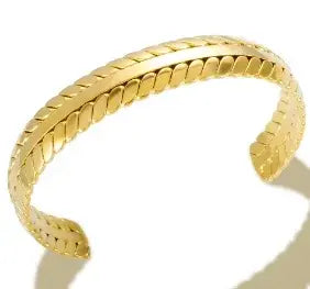 Stainless Steel Crystal Cuff Bracelet Bangle