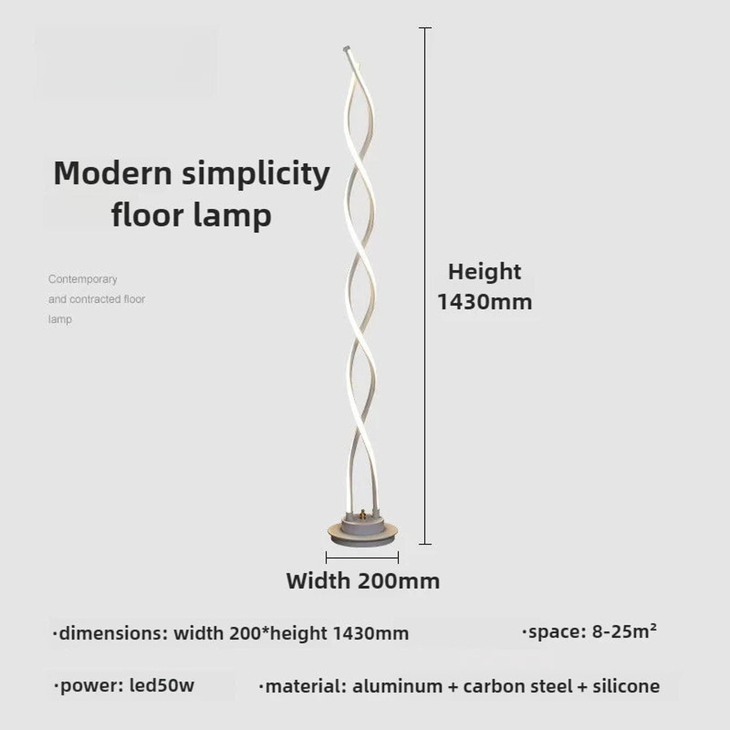 Light That Moves the Eye — Spiral LED Floor Lamp with Remote Control