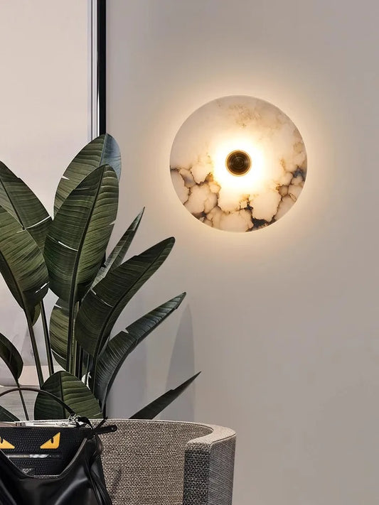Marble Wall Sconce — Luxury Stone Wall Lamp for Living Room, Bedroom & Bathroom