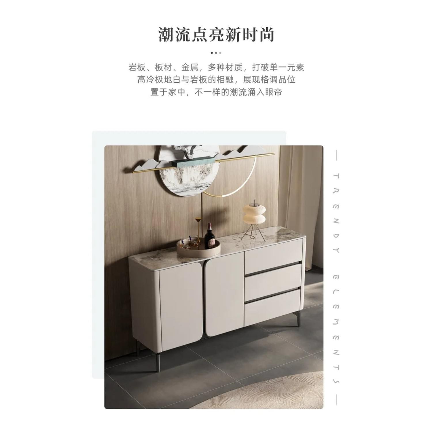 Premium Minimalist Display Cabinet — Light Luxury Living Room Storage