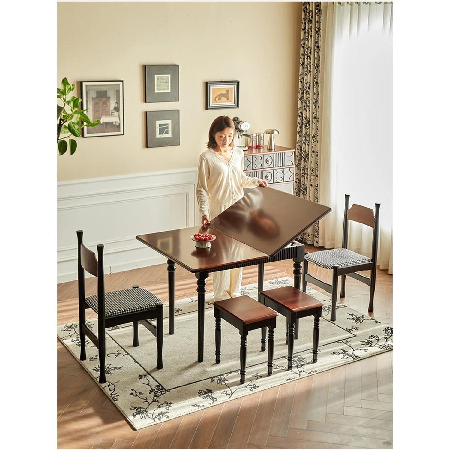 Mid-Century Foldable Dining Table