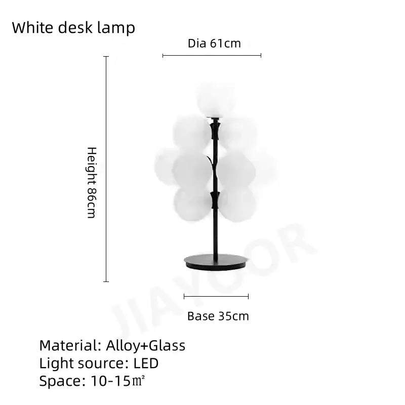 The Grape Cluster — Sculptural Glass Floor Lamp with Warm LED Glow