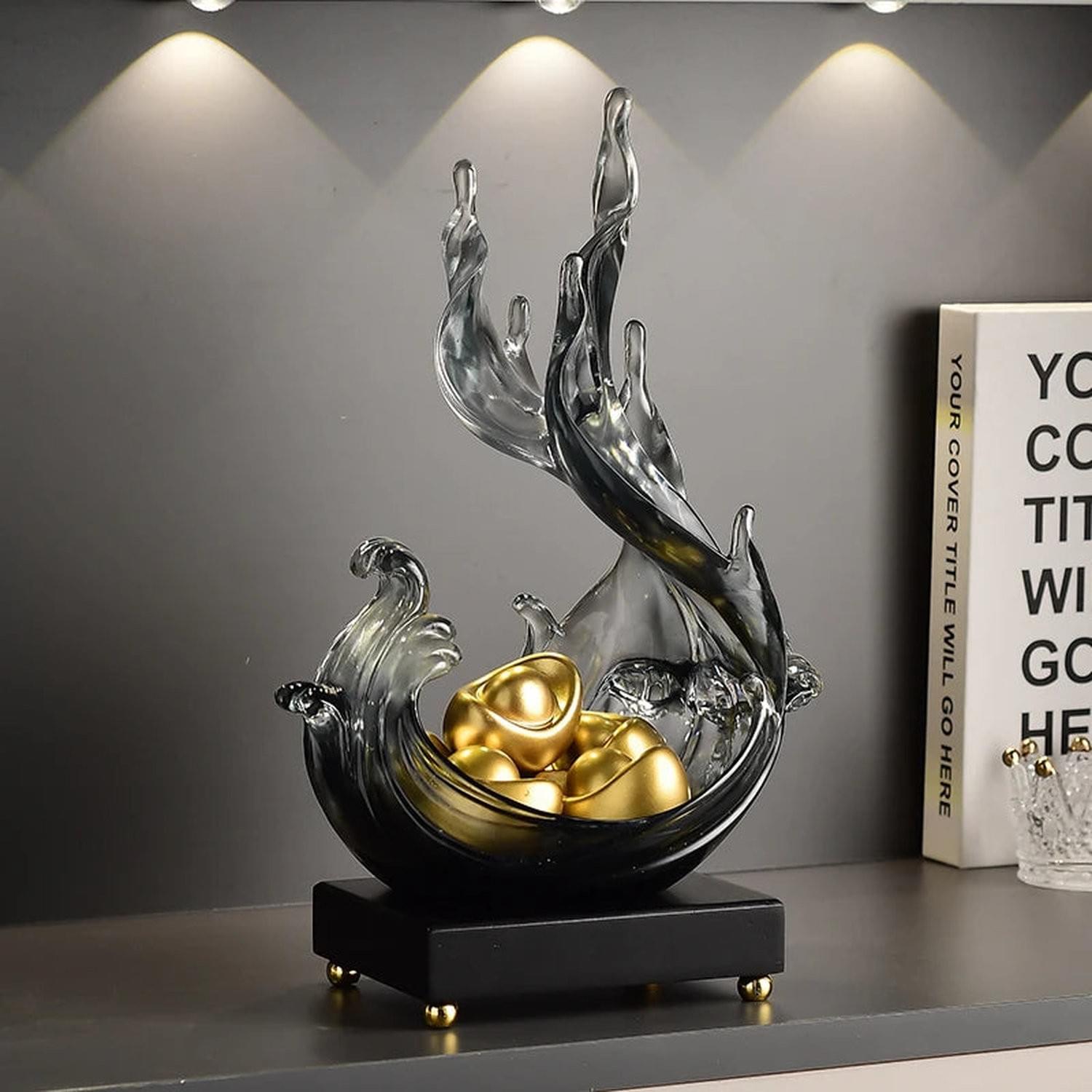 Feng Shui Resin Key Box — Luxury Desk Organizer & Entryway Essential