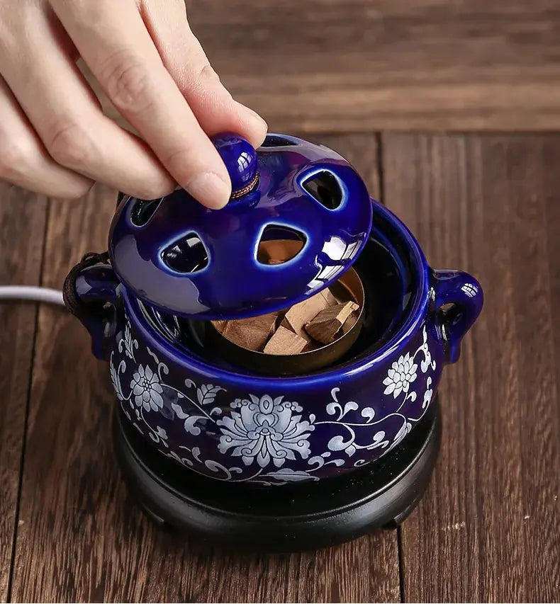The Ritual Burner — Electric Ceramic Incense & Essential Oil Warmer with Timer