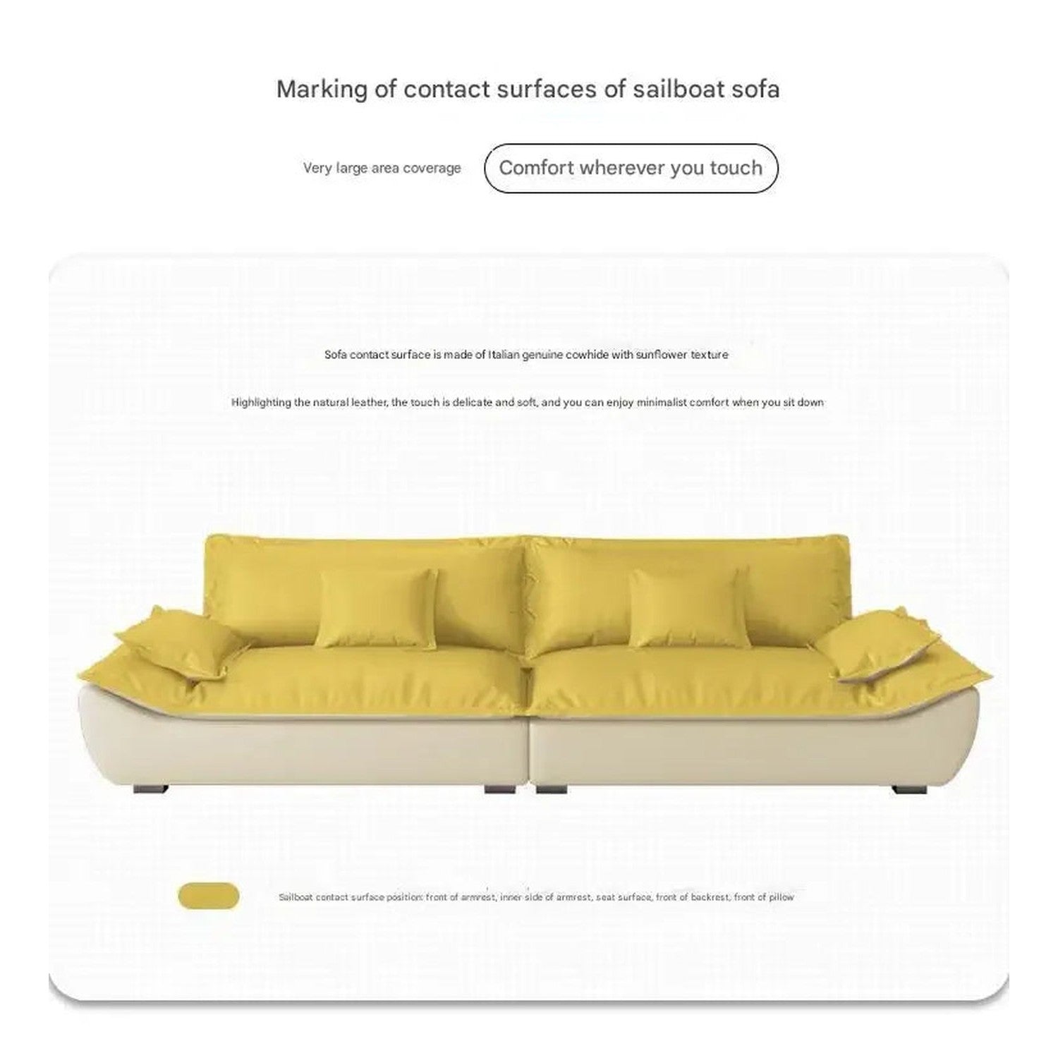 Luxury Genuine Leather Sofa — Designer Modular Living Room Seating