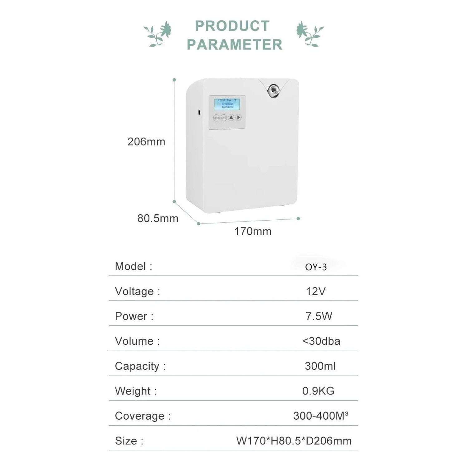 Scent on Your Schedule — WiFi Essential Oil Diffuser with Timer (300ml)