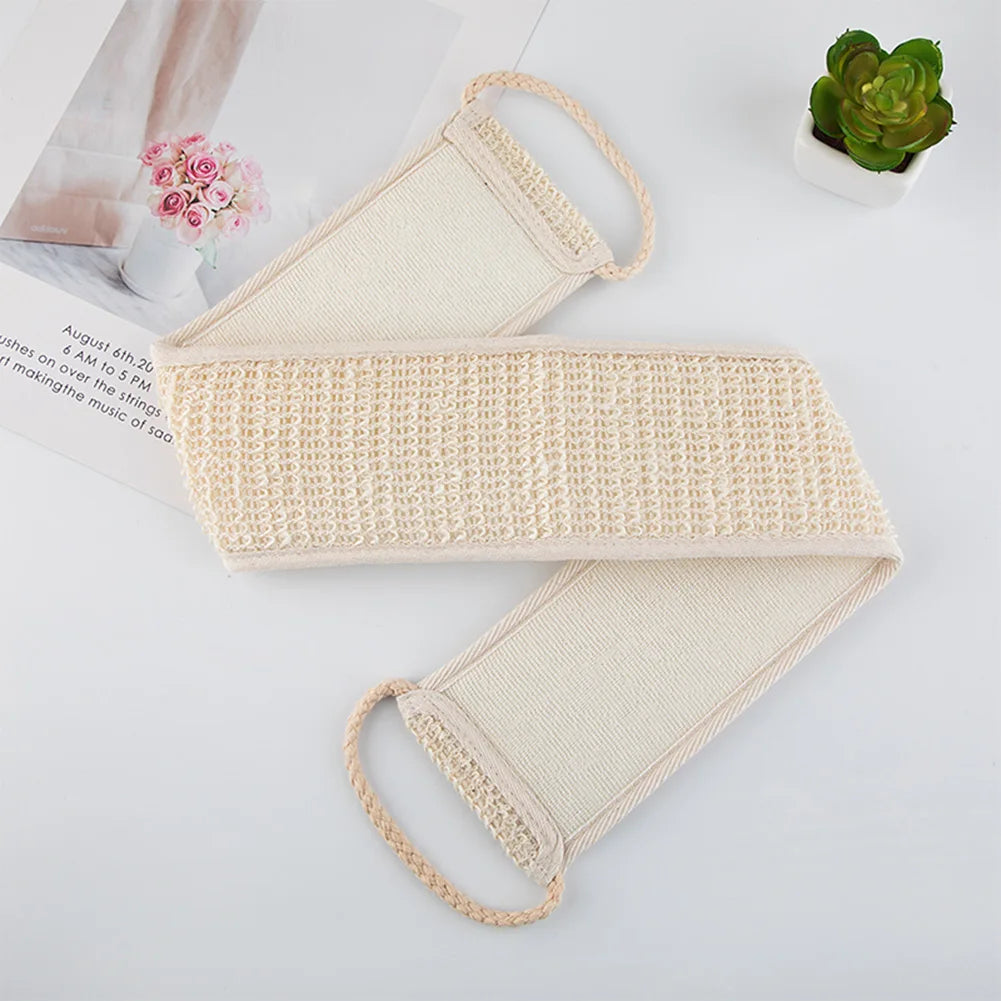 The Deep Clean — Sisal Back Scrubber Belt for Shower Exfoliation