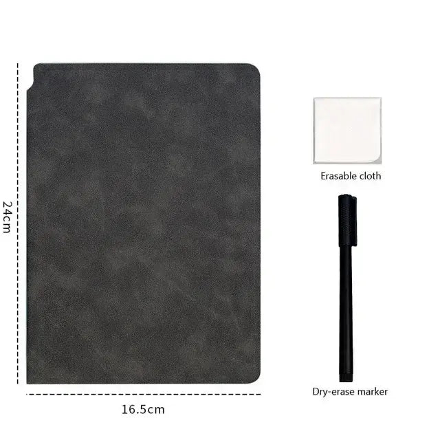 Write It, Wipe It, Repeat — Reusable Whiteboard Set with Blue Pen & Eraser