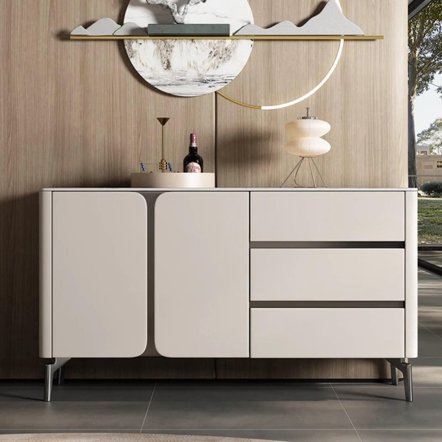 Premium Minimalist Display Cabinet — Light Luxury Living Room Storage