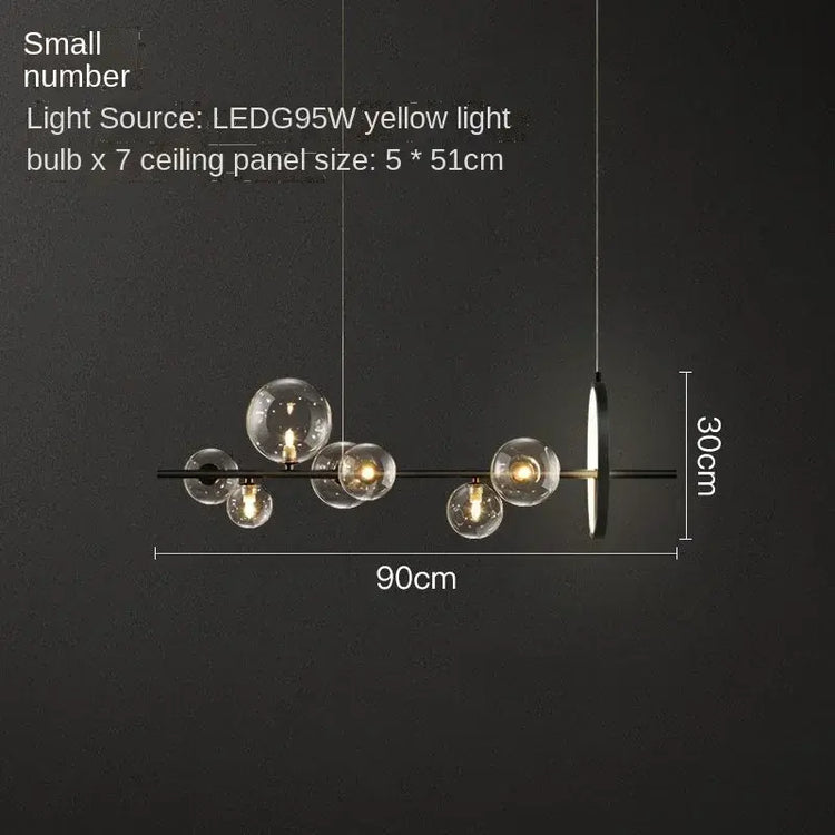 Modern Glass Bubbles Led Pendant Lights for Table Dining Room Kitchen Bar Chandeliers Lamps Home Decor Lusters Lighting Fixture Jonine&