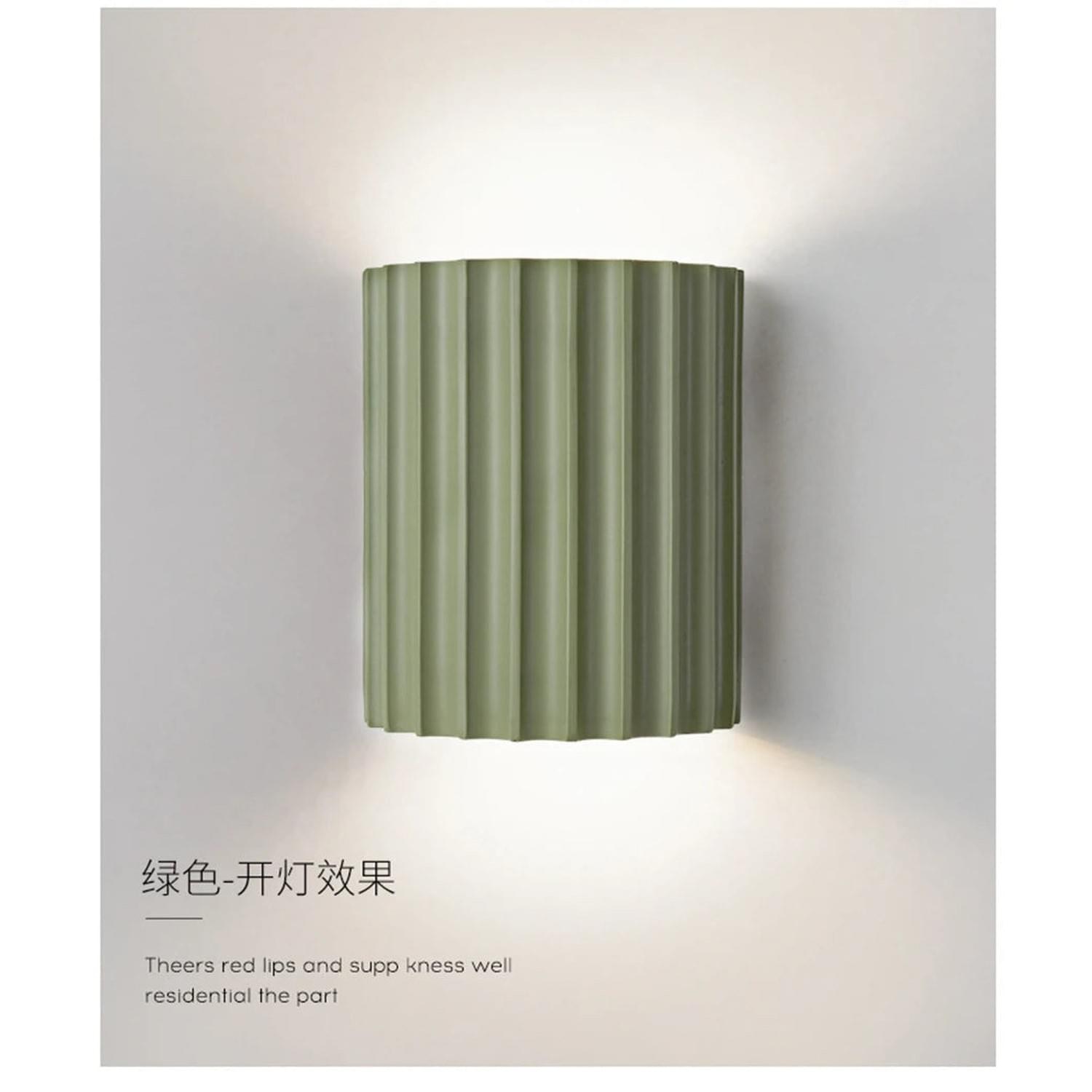 Nordic Macaroon Resin LED Wall Lamp — Sculptural Bedside Glow