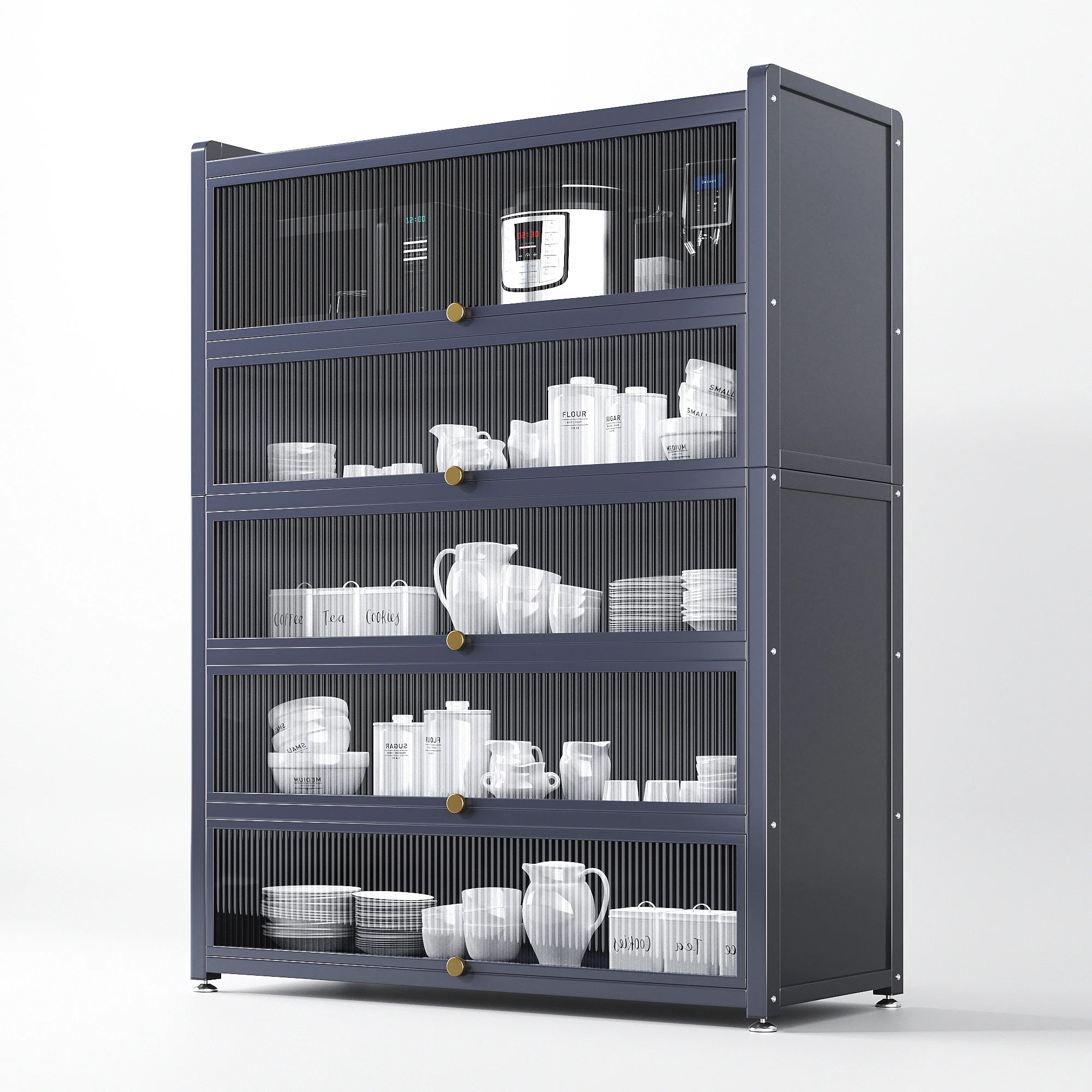 Five Levels of Order — 5-Tier Steel Kitchen Storage Cart