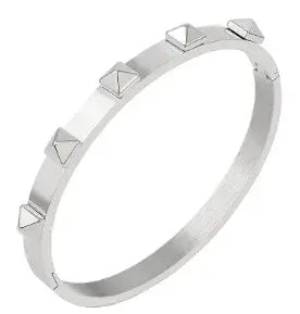 Stainless Steel Crystal Cuff Bracelet Bangle