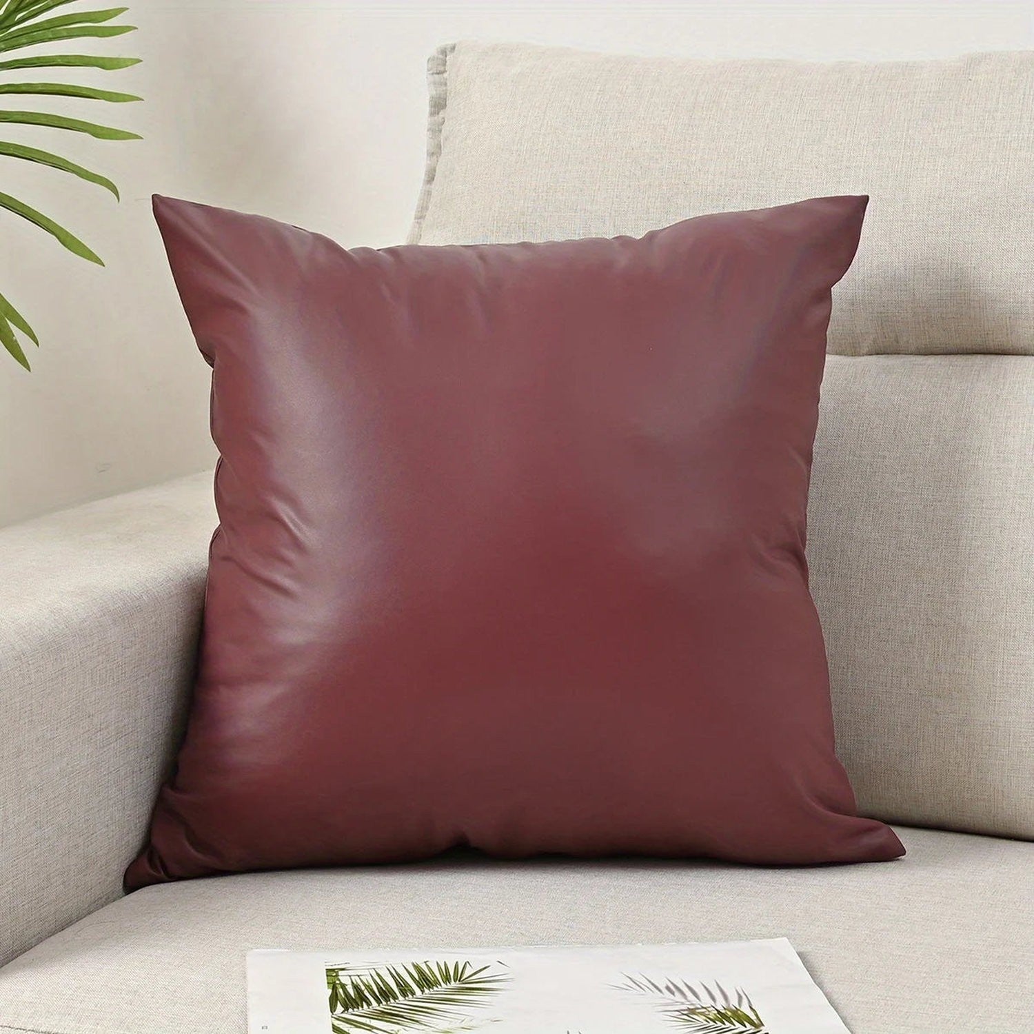 Waterproof PU Lumbar Cushion Cover — European Style