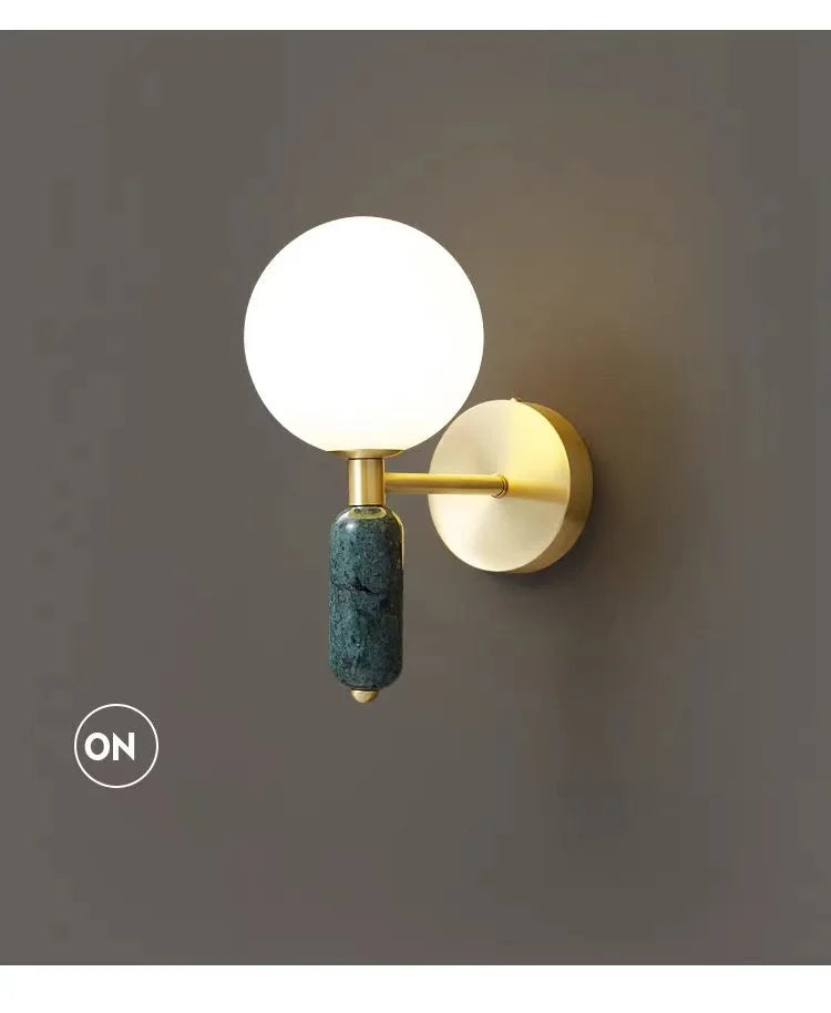 Alabaster Long Wall Sconce — Luxury Marble Wall Lamp for Bedroom & Living Room
