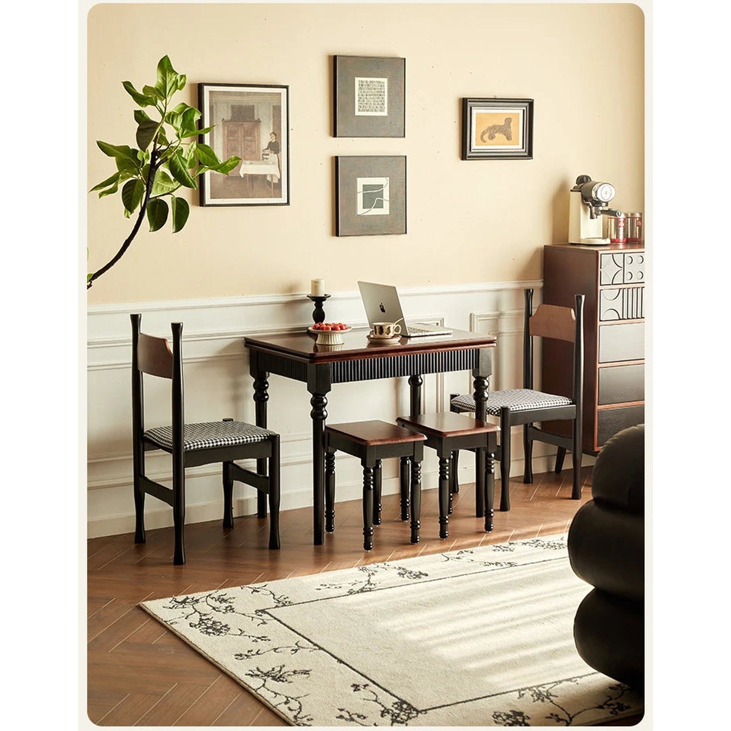 Mid-Century Foldable Dining Table