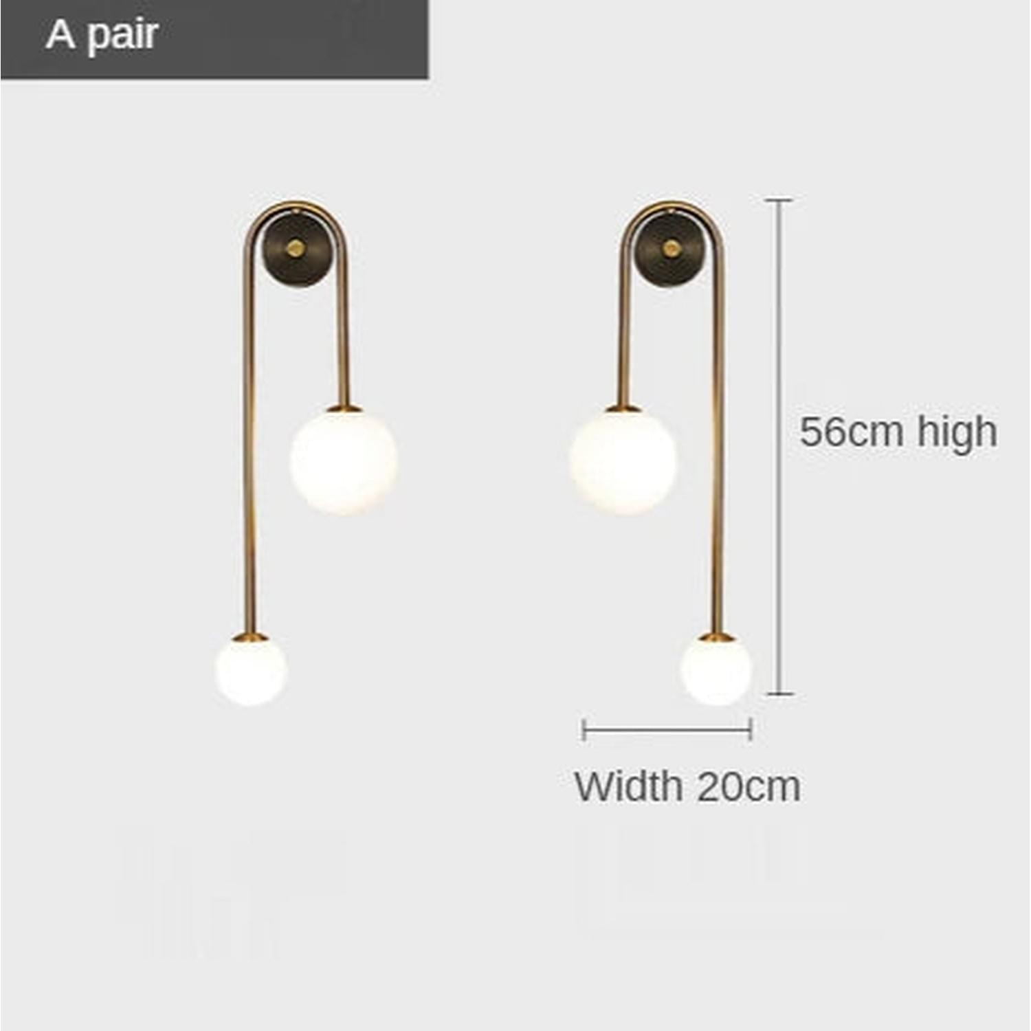 The Warm Detail — Gold Glass Ball Wall Sconce