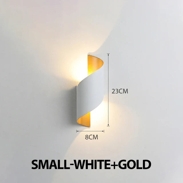 Spiral LED Wall Light — Nordic Modern Indoor & Outdoor Sconce
