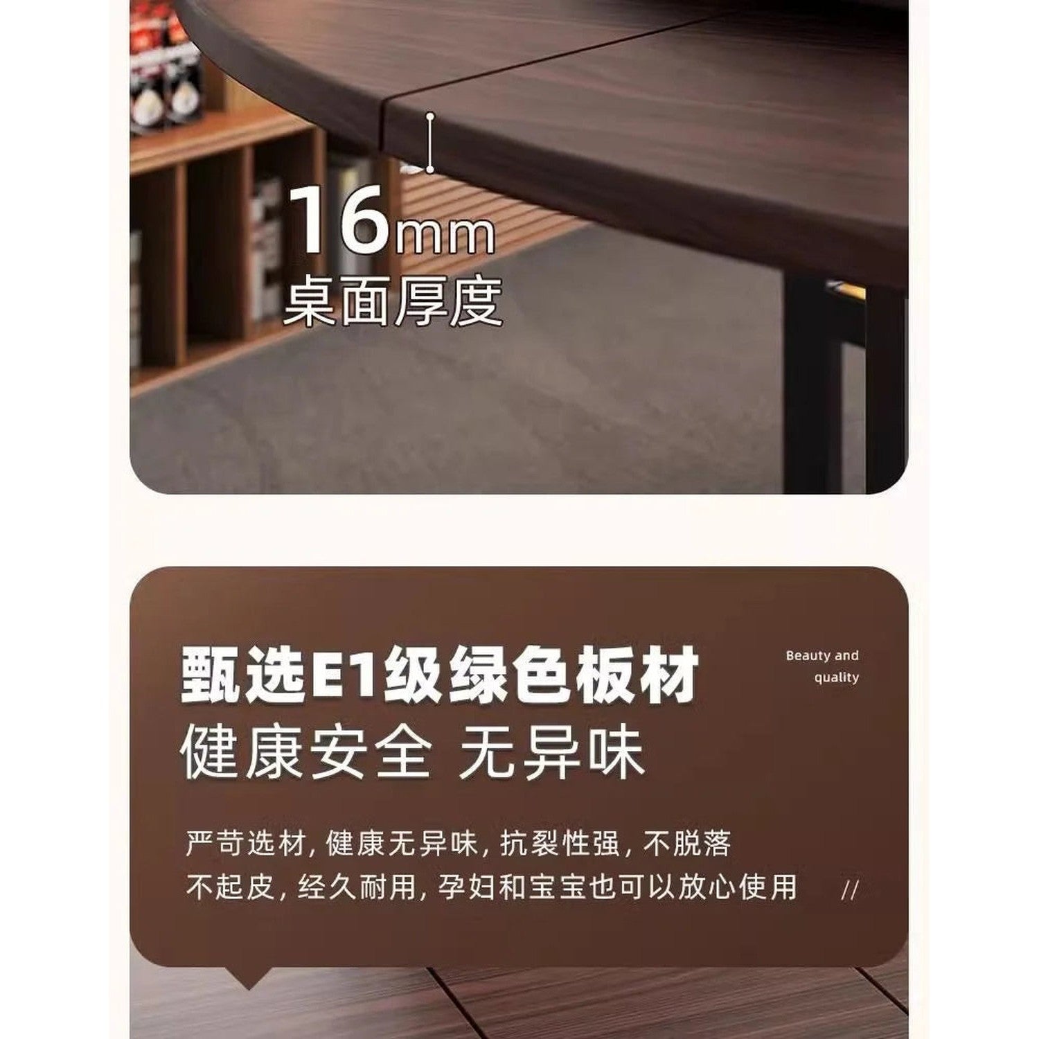 Round Foldable Dining Table — 100 & 120cm