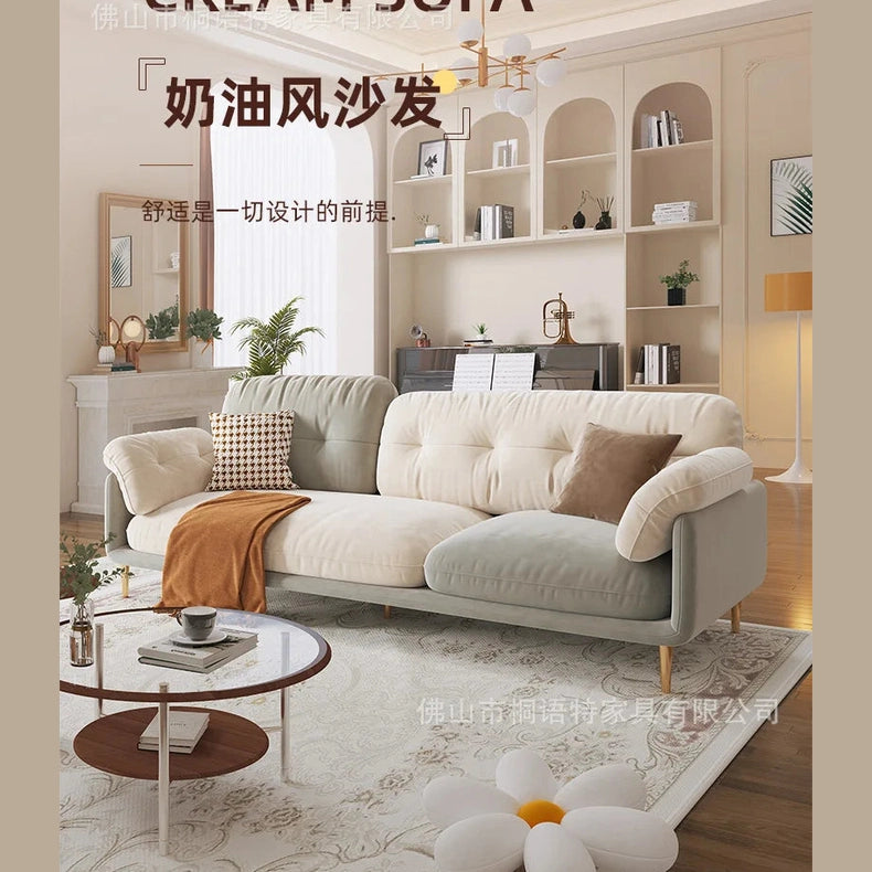 Living Room Small Apartment Light Luxury Modern Simple Cream Color Matching Internet Celebrities Jonine’s Corner
