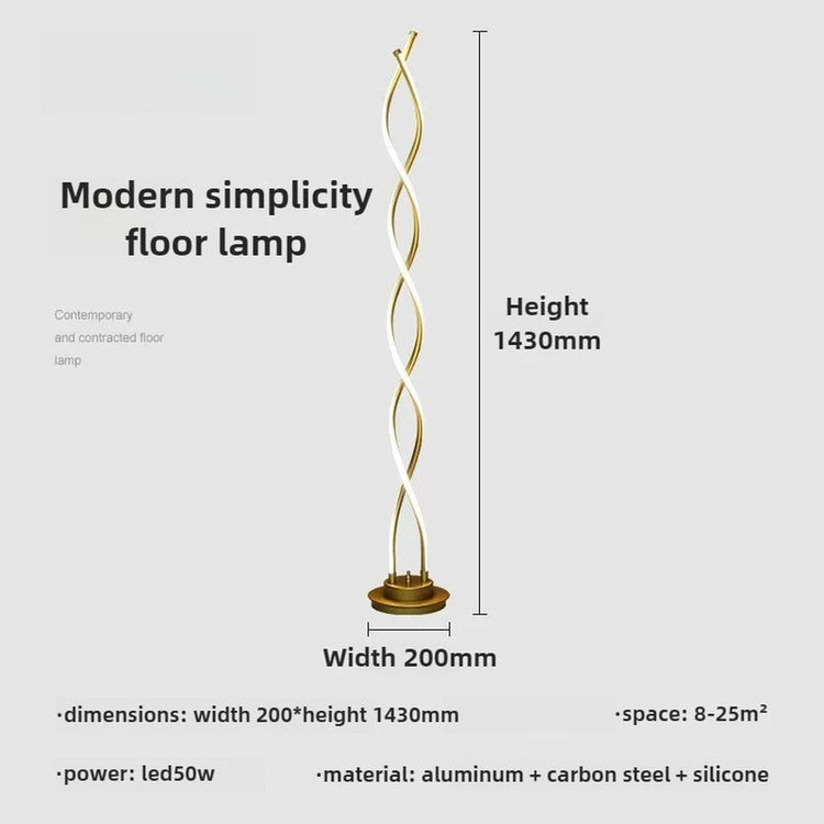 Light That Moves the Eye — Spiral LED Floor Lamp with Remote Control