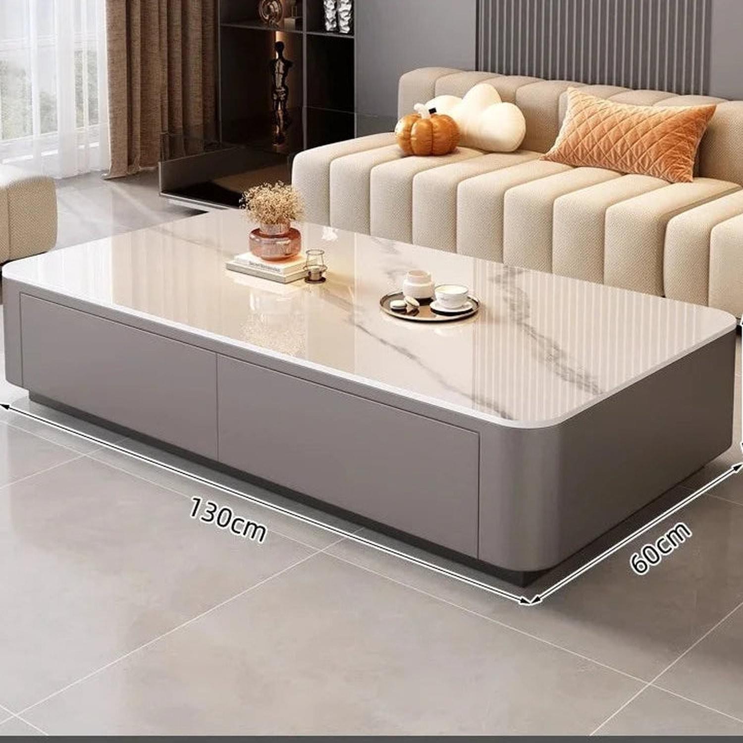 Nordic Clear Designer Coffee Table — Minimalist Living Room Décor