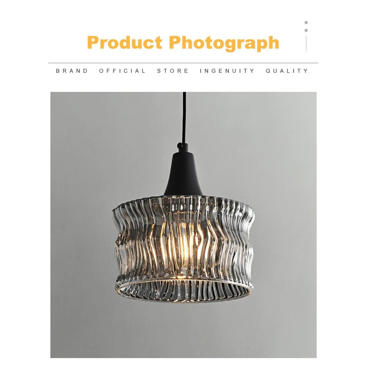 Nordic Glass LED Pendant Lamp — Modern Luxury Hanging Light for Dining Room & Living Room