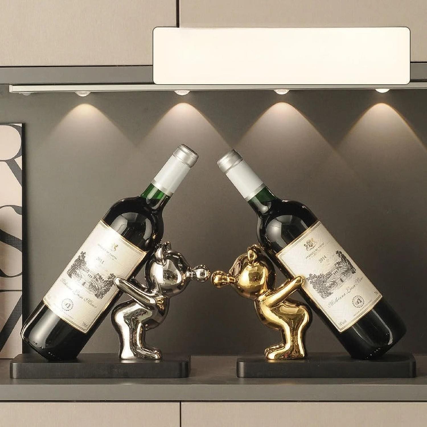 Ceramic Wine Rack & Cabinet Accent Decor