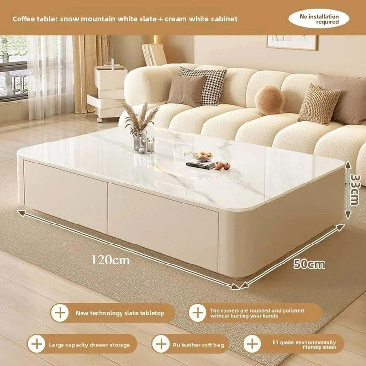 Nordic Clear Designer Coffee Table — Minimalist Living Room Décor