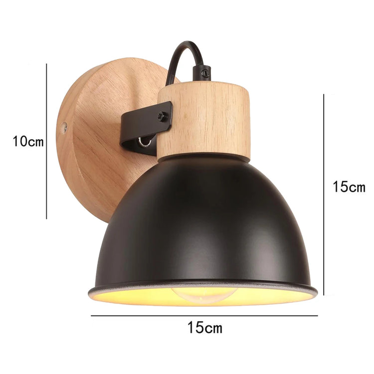 Nordic LED Wall Lamp Wood Creative Lighting Fixture Guest Room Balcony Staircase Sconce Bedroom Bedside Decor Light Chandelier Jonine&