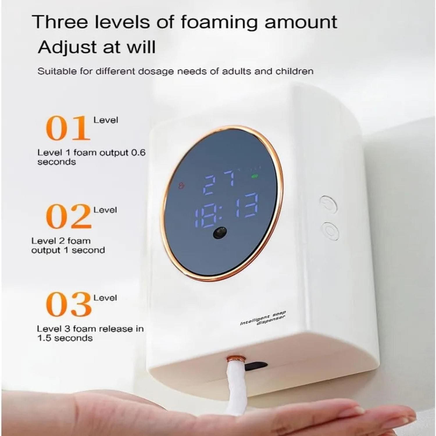 The Touchless Pour — 480ml Smart Foam Soap Dispenser, USB Rechargeable