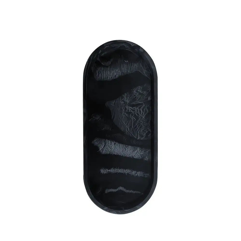 The Marble Tray — Oval Silicone Vanity & Countertop Organizer Tray