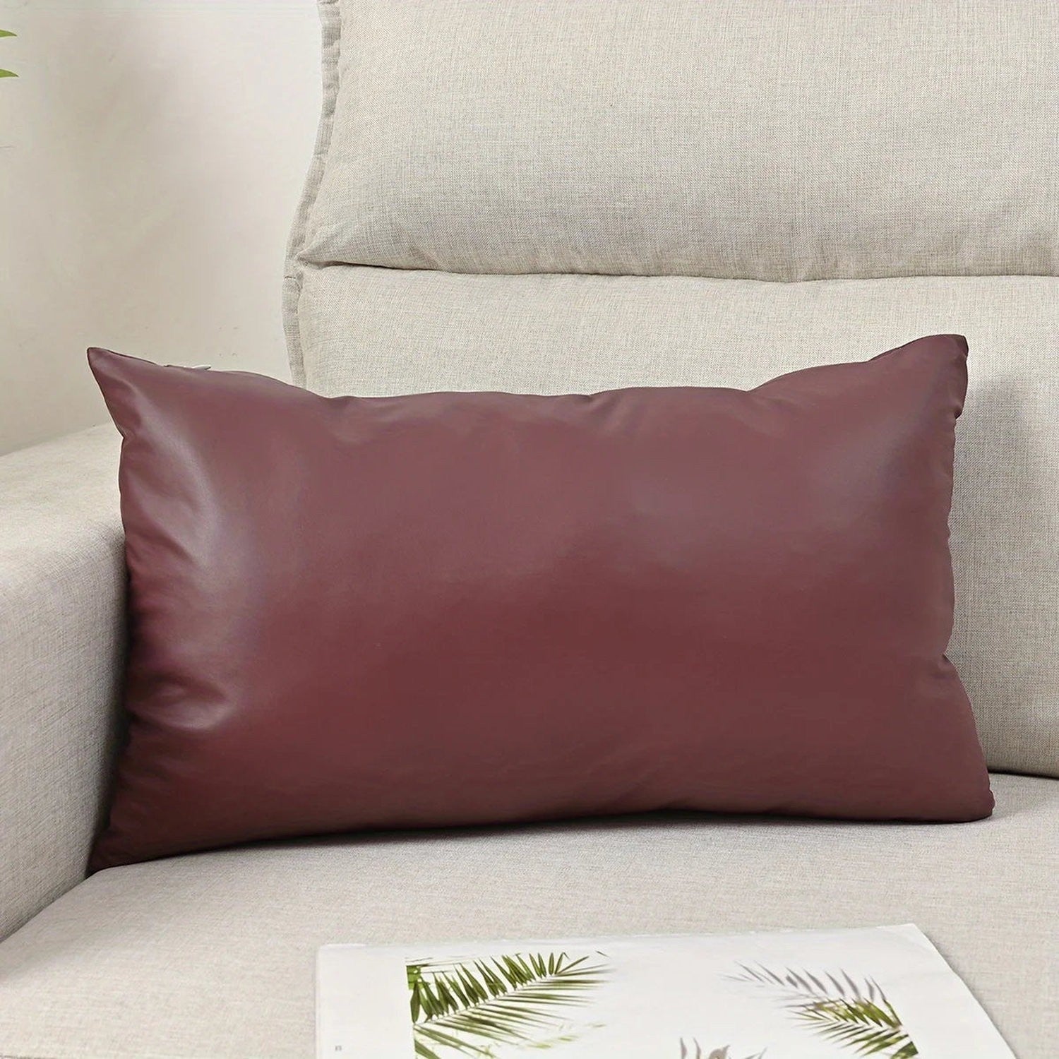 Waterproof PU Lumbar Cushion Cover — European Style