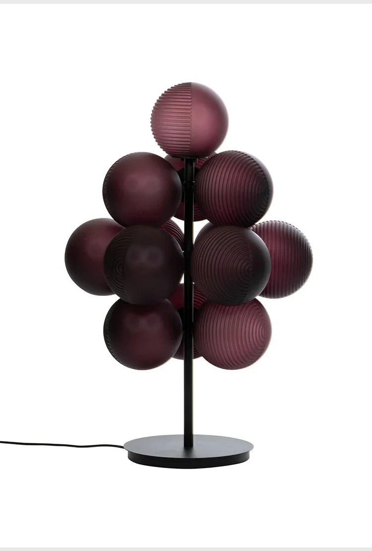 The Grape Cluster — Sculptural Glass Floor Lamp with Warm LED Glow