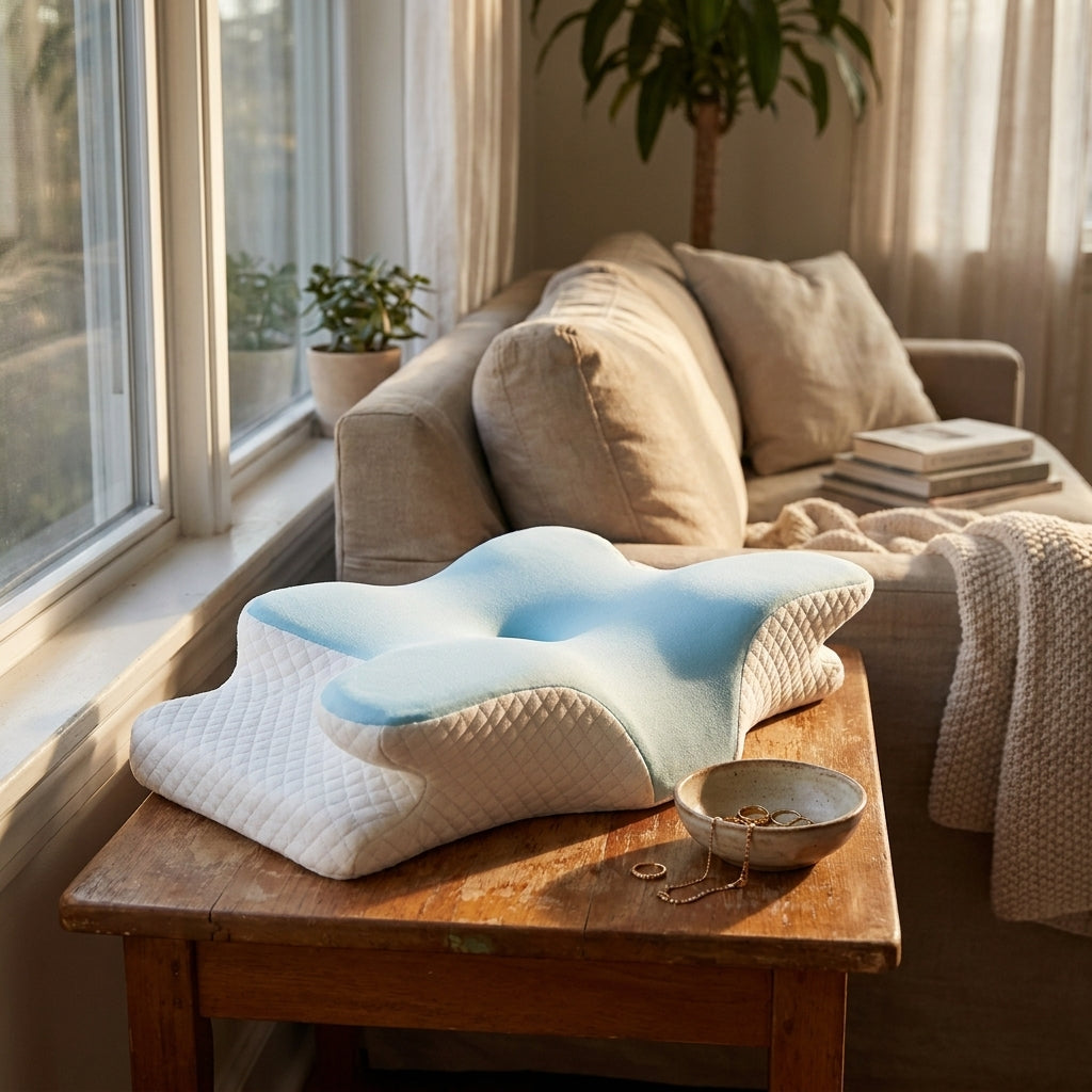 The Cloud Rest — Butterfly-Shaped Cervical Memory Foam Pillow for Neck Pain Relief | The Cloud Rest-Cervical Memory Foam Pillow | Butterfly Shape