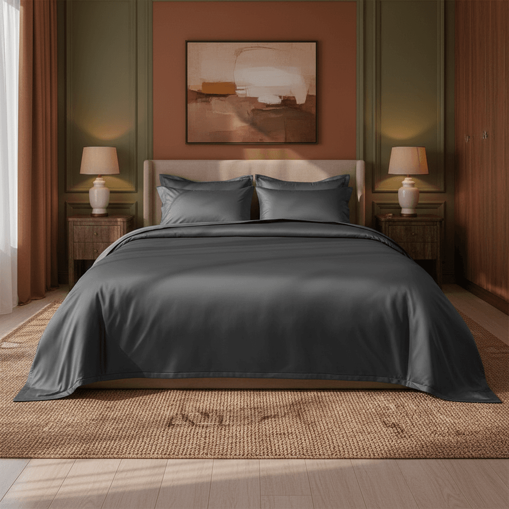 Bamboo Silk Bed Sheet Set — Grey King