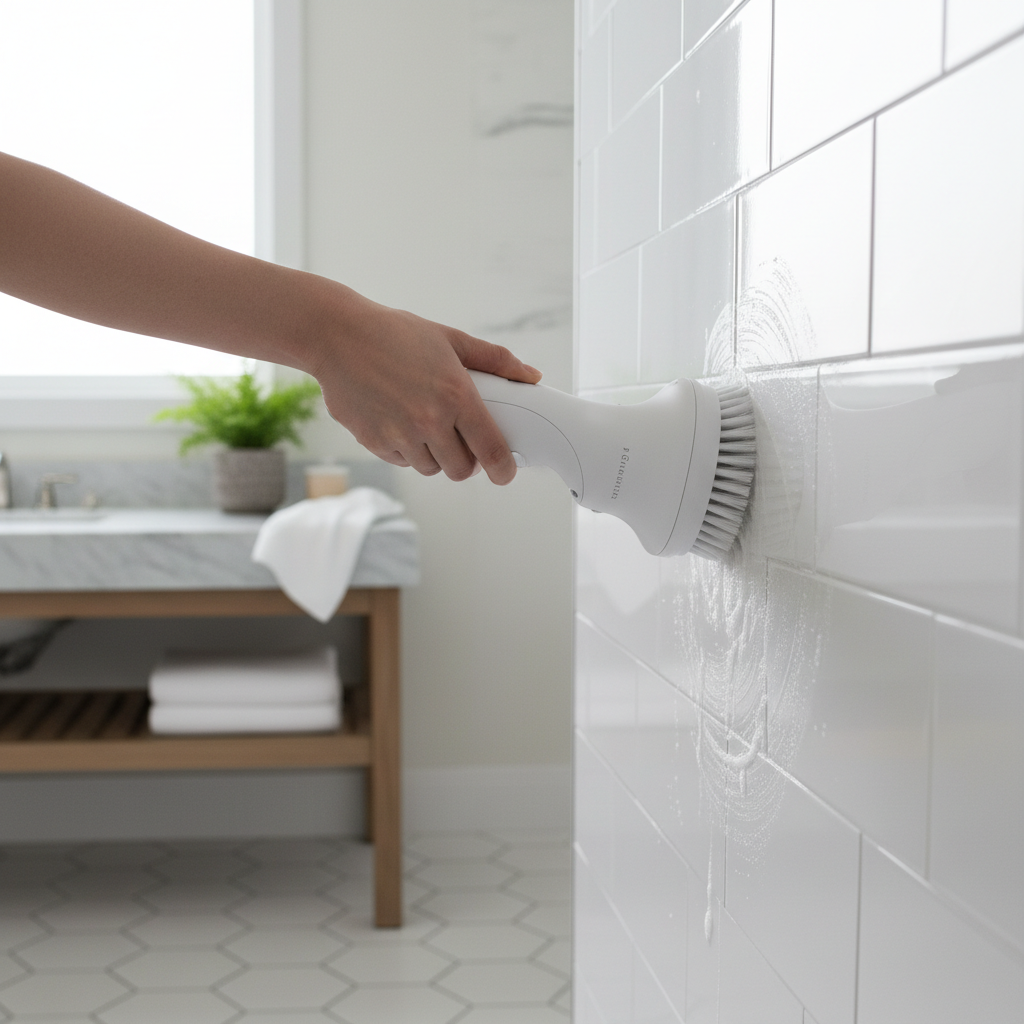 CleanMaster Scrub Brush In Use
