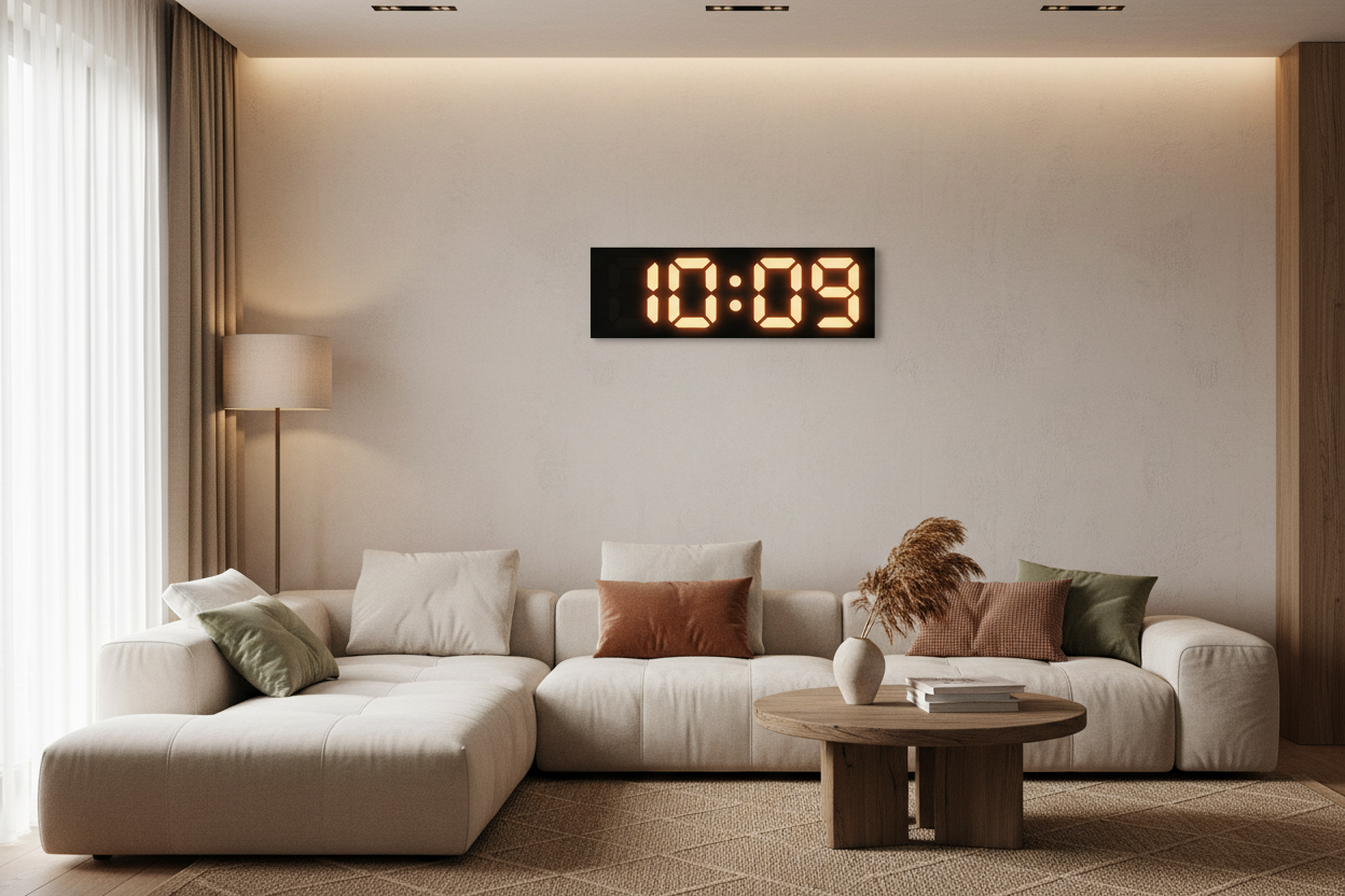 GlowDigit 3D LED Wall Clock