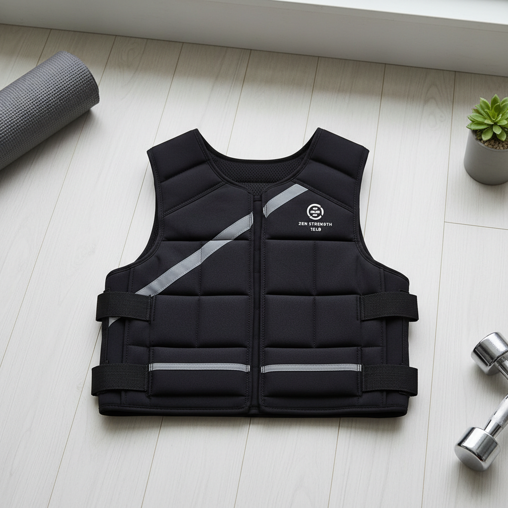12lb Weighted Vest with Reflective Stripe — Running & Strength Training