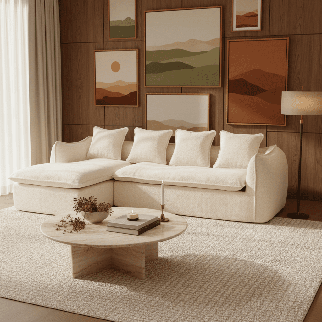 Oversized L-Shape Sofa with Chaise