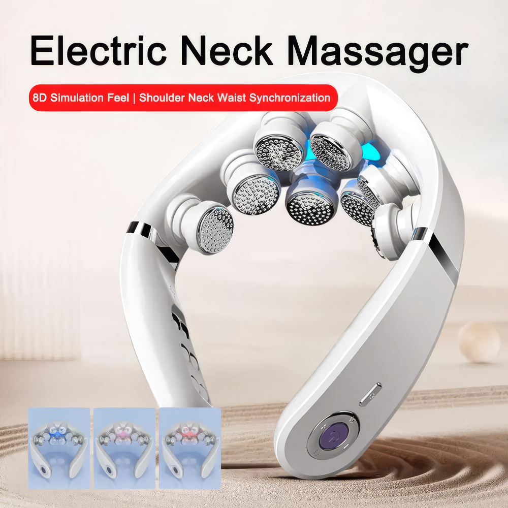 The Tension Release — 8D Electric Pulse Neck & Shoulder Massager with Heat