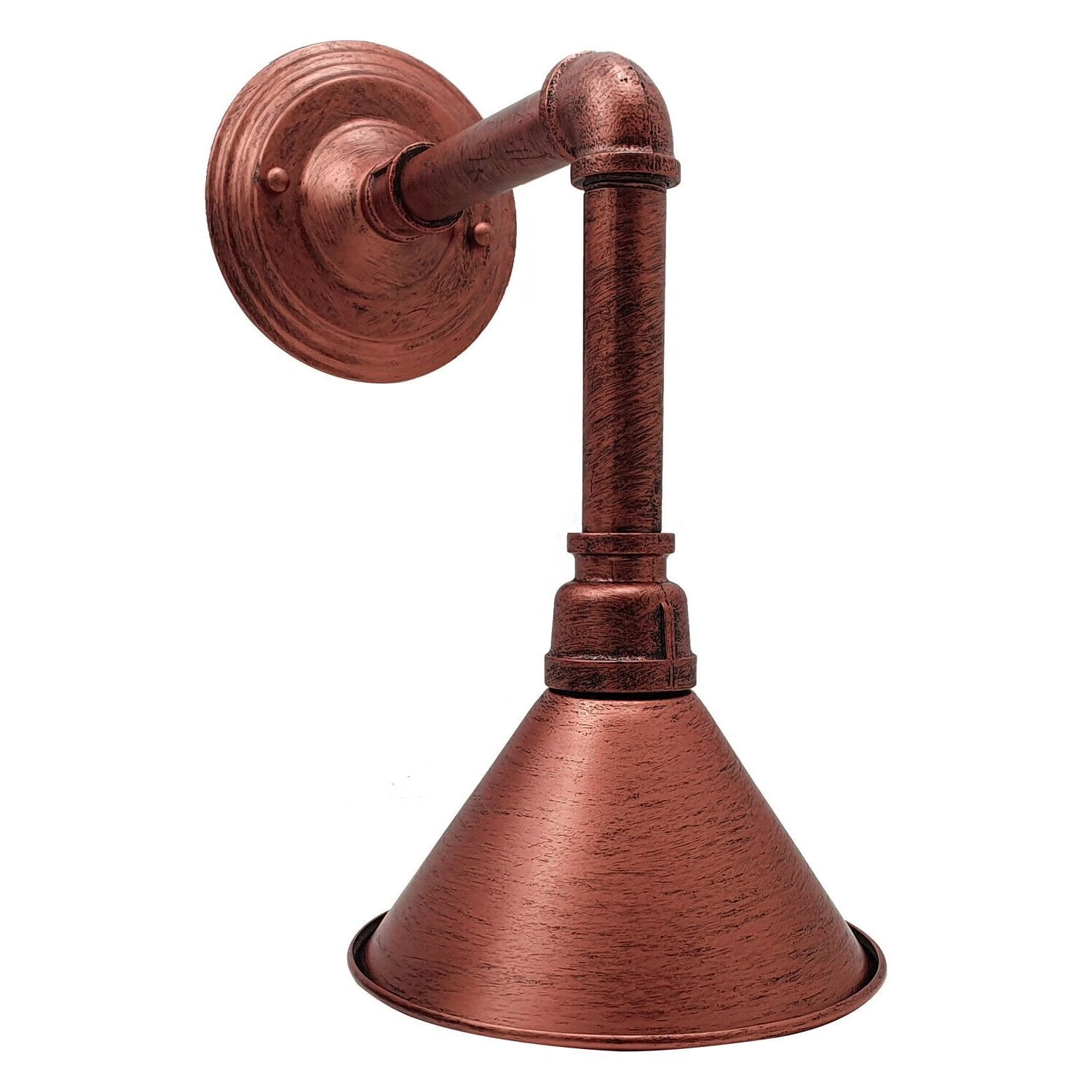 Rustic Red Steampunk Pipe Wall Sconce