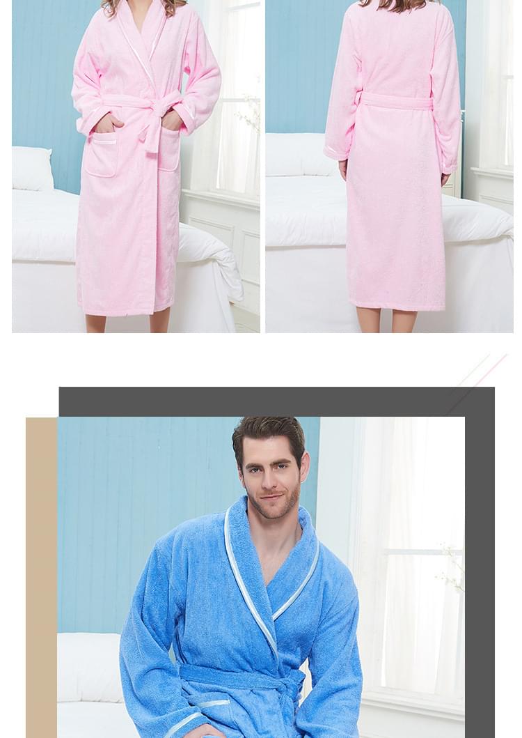 Wrapped in Warmth — 100% Cotton Terry Bathrobe for Women