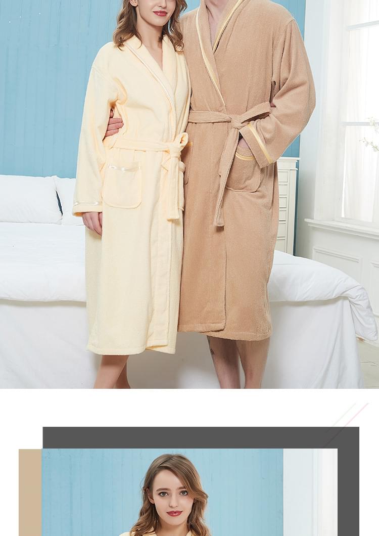 Wrapped in Warmth — 100% Cotton Terry Bathrobe for Women