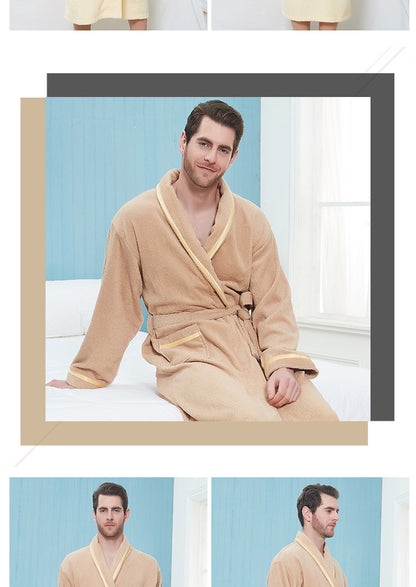 Wrapped in Warmth — 100% Cotton Terry Bathrobe for Women
