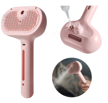 Pet Hair Spray Brush — Detangling & Conditioning Grooming Brush for Dogs & Cats